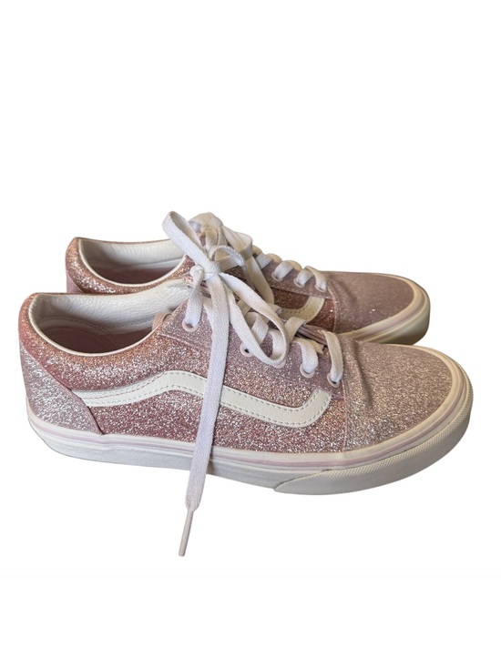 Vans Kids 2 Tone Glitter Old Skool Sneakers - Pink Rose/White-Size 5.5 main image 11